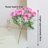 Flores decorativas grinaldas cm triângulo artificial rosa toque real bouquet Fake Flower Wedding Decoration Home Garden DecorationDecorative