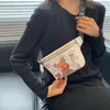 Mode graffiti taille tas voor vrouwen cartoon riemtas hoogwaardige hekelse hekelnijontwerper vrouwelijke crossbody borsttas 220611