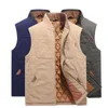 Herrvästar est 2022 Autumn Winter Men Coat Warm Sleeveless Jacket Casual Vest Fleece Army Green Waistcoat Big Size 6xl Phin22
