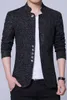 Giacca da uomo moda colletto alla coreana slim fit giacca da abito cinese in misto alta qualità / tendenza casual maschile cappotto blazer in lana di grandi dimensioni 220514