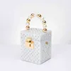 Avondtas Acryl Box Crystal Clutch Bag Women 2022 Nieuwe Pearl Bead Handgreep Rhinestone Nieuwheid Bruiloft Pas en handtasontwerper 220622