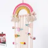 Kinderen Haarspelden Haaraccessoires Opslaggordel Hangende decoratieve geweven regenboog Ins Noordse stijl Wandhangafwerkingsgangen Rek