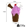 Pipa da fumo in silicone con vetro infrangibile Creativo divertente 1Pc Ice Cream Tobacco Hand Pipes Bel regalo