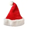 Chapeau de noël épais en peluche rouge, joli bonnet de père noël, fête du nouvel an, enfants et adultes, décoration de la maison, cadeaux amusants, couvre-chef Cosplay