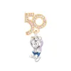 Charms 50 -jarig jubileum muis bengelen charme sterling zilveren sieraden voor vrouw DIY 2022 kralen maken fits slangenketencharms