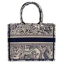 5A bolsa de bolsa top bordado tigre de luxo grande marca de grande capacidade bolsa de compras com um ombro de ombro de viagem de flores de dupla face