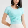 T-Shirt Femme Sport Crop Top Femme Yoga Chemises Fitness Gym Vêtements Femme Chemise Running Workout Sport T-Shirts WearWomen's