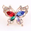 Crystal Cartoon Butterfly Brooches For Women Three-dimensional Personality Diamond Brooch Pin Jewelry Clothing Corsage Female