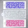 Peacock Feather Lace Stencil Wedding Cake Design Plastic Template Mold Painting Decorating Bottle Fondant Tools Bakeware 220701