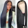 Brazilian Bone Straight Human Hair Wig Transparent Lace 32 34 Inch Synthetic Lace Frontal Wigs For Women2152966