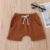 Kläder sätter sommar babykläder kort ärm o nacke bokstaven brun söt 3 styckes designer casual flickor 0-2tclothing