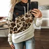 Womens Hoodies Sweatshirts Leopard Patchwork Sweatshirt Autum 220823