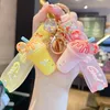 Portachiavi con gelato a forma di cartone animato da donna, portachiavi con bevande creative carine per regalo di ciondoli con ciondolo fidanzata per bambini