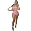 Costume da bagno da donna estivo 2022 scava fuori prospettiva due pezzi set stile spiaggia gancio per rete da pesca abito sexy abiti di moda