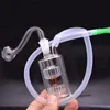 Portable pour voyage Femme Pipe à eau en verre Bong Ash Catcher Hookahs Heady Dab Rig Recycler Stereo Matrix Birdcage Perc avec Bangeroil Nail and Hose