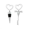 Bar Tools 2 st/set korkskruvflasköppnare Set Wine Stopper Party Bar Wedding Decor Favors