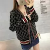 Spring Designer Women Sweater Long Sleeve V-neck Cardigan Knit Casual Jacket Womens Letter Knitted Jumper Asian Size S-4xl