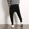 Hip Hop Harem Pants Men Cotton Streetwear Casualne spodnie Solidne spodnie do joggera Pokazani Pocket Mężczyznki dresowe 220812