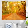 Foglia di bambù Foresta Paesaggio Tappeto da parete Sfondo Hippie Fase lunare Decorazione Camera Boho Panno Home Art Decor J220804