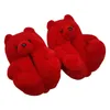 UPS femmes en peluche ours en peluche maison pantoufles marron maison intérieur doux anti-dérapant fausse fourrure mignon moelleux rose hiver chaud chaussure