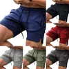 Мужские шорты летняя мода Мужские карманы на молнии замыкания шнурки для мужчин Mid Rise Sport для бега женщин -одежды