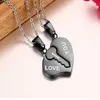 Ketens mode titanium stalen materiaal drietal pendant tweedelige sleutel liefde charme en temperament ketting geschikt voor koppels