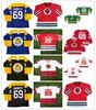 Men TV Series Irish Letterkenny #69 Kooy Shoresy Hockey Jersey Ice Movie Team Color Blue Yellow Green White Red Alternate Stitched Uniforms