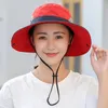 Geniş Memlu Şapkalar Güneş Şapkası Sabit Halat UV Koruma Kepi Kepi Erkek Kadınlar Unisex Hatwide genişliğinde
