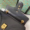 Luxury Designer Bag ￤kta l￤der h￶gkvalitativ koppling crossbody v￤skor Marmont kvinnors m￤n Tote Woman mode shopping pl￥nbok kamera handv￤ska axel klassiker