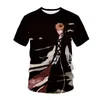 Herr t-shirts 2022 anime blekmedel 3d tryckta män/kvinnor mode o-hals cool casual stil tshirt streetwear topps