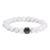 Olika Natural Energy Stone Handgjorda Beaded Strands Charm Armband för Män Kvinnor Party Club Yoga Sports Smycken