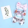 Nouveau bandeau en Nylon blanc avec nœuds gaufrés imprimés floraux, bandeaux pour bébés filles, Turban doux pour nourrissons, bandeau pour enfants, nouvelle collection