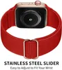 Nylon scrunchie -band voor Apple Watch Band 45mm 44 mm 42 mm 41 mm 40 mm 38 mm verstelbare elastische armband voor IWatch 7/6/SE/5/4/3/2/2/1
