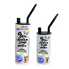 20oz 15oz Sublimation Smoking Tumblers Stainless Steel Water Bottles Skinny Smoking Cups with Smoke Lids