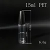 Dropper Bottle Empty Plastic With Needle Tip Black White Lids 10Ml 15Ml Pet