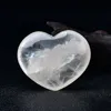 Чистый Quartz Heart Gemstone Рейки Минерал Натуральный драгоценный заживающий хрустальный декор