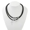 Colares pendentes Anime Tóquio Reverenga Keisuke Baji Colar Punk Cross Cruzada Multilayer Collar Jeia masculina Plenda de jóias ELLE22