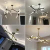 Nordic Tree Branch Chandelier Living Room Restaurant Decoration Black Gold Led Chandelier Lighting Adjustable Hanging Lamp