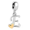 925 Argent Charme Perles Balancent D'or Petit Amour Chanceux Lettre A-Z Pendentif Perle Fit Pandora Charms Bracelet DIY Bijoux Accessoires