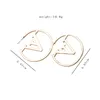 Simple rond plaqué or 18 carats argent 925 marque de luxe créateurs lettres géométriques célèbres femmes cristal strass perle coeur boucle d'oreille bijoux de fête de mariage