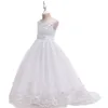 Filles robe d'été demoiselle d'honneur enfants robes pour filles enfants longue jupe princesse bouffante fête de mariage 79my T2