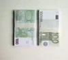 Hurtowa 50% rozmiar Euro Prop Pieniądze Klip Portfel Portfel Fałszę Notatkę 100 50 Banknotów Paper Play Banknoty