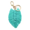 2022 Party Favor Bohemian Tassel Keychain Pendant Creative Leaf Form Hand Woven Keychains Bagage Decoration Key Chain Party Gift