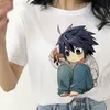 Anime Tshirt notatka śmierci list Drukuj kobiety krótkie harajuku tops dla kobiet Hip Hop Streetwear Kobiety Koszulki 220506