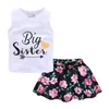 Mudkingdom Summer Girl Clothes Set Easter Chiffon Skirt Outfit LOVE Cute Girls Suits I Love Daddy Mommy Children Clothing 220425