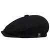 2019 New Fashion Solid Color Fourcolor Beret Cap Outdoor Leisure Hat Ordical Hat Men and Women and Autumn Dark Hats J220722