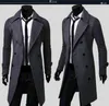 남자 양모 블렌드 남성 의류 의류 겨울 따뜻한 트렌치 코트 이중 상쾌한 긴 재킷 탑 셔츠 셔츠 셔츠 오버 코트 패션 T220810