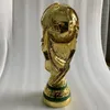 Big Size Golden Color World Cup Football Champion Souvenir Mascot 35 cm höjd VM -leksak 220711