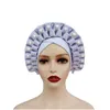 Beanie/Skull Caps Design africano Auto Gele Headtie Double Colorsturban con perline Berretto da donna per cappelli Turbante nigeriano SellBeanie/Skull Chur22