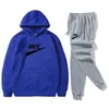 Printemps hommes survêtement Streetwear décontracté hommes ensemble sweats à capuche vêtements de sport hommes deux pièces ensemble veste pantalon sport costume marque LOGO imprimer